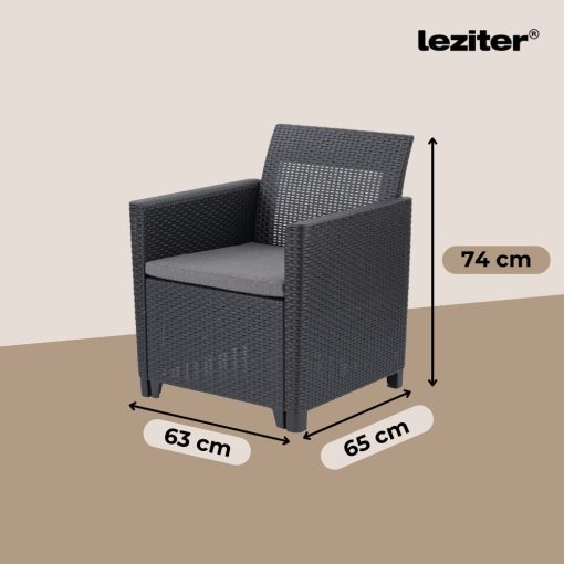 Claire 4 személyes kerti bútor garnitúra párnatartós asztallal