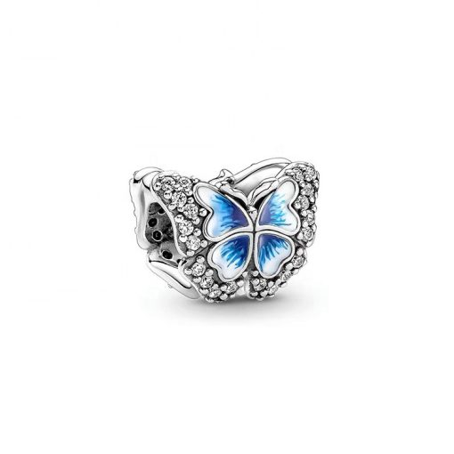 Pandora azonos Kék pillangó charm