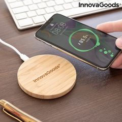Bambusz vezeték nélküli töltő InnovaGoods